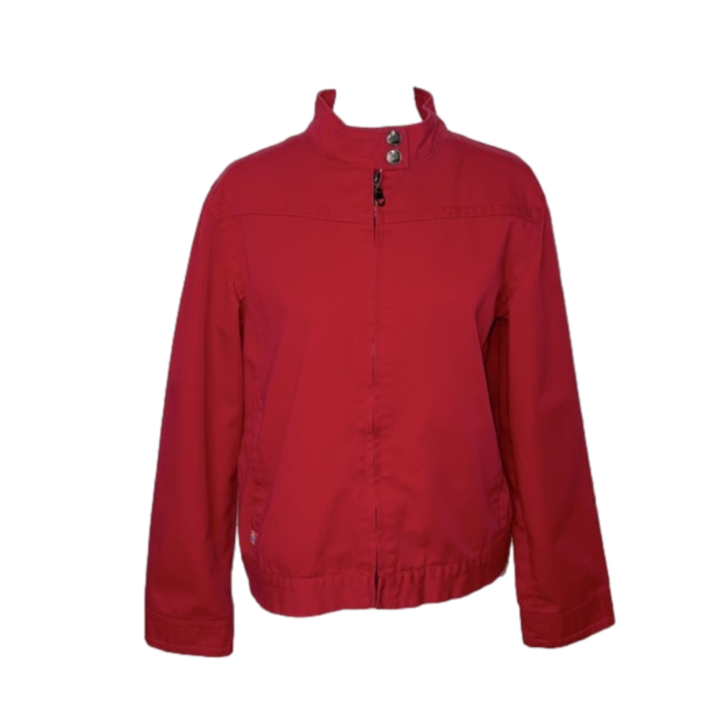 Dickies Red Moto Zip Front Women’s Jacket - Size Large